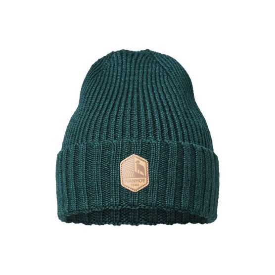 Ivanhoe Ipsum rib gebreide wollen muts - Sea Green