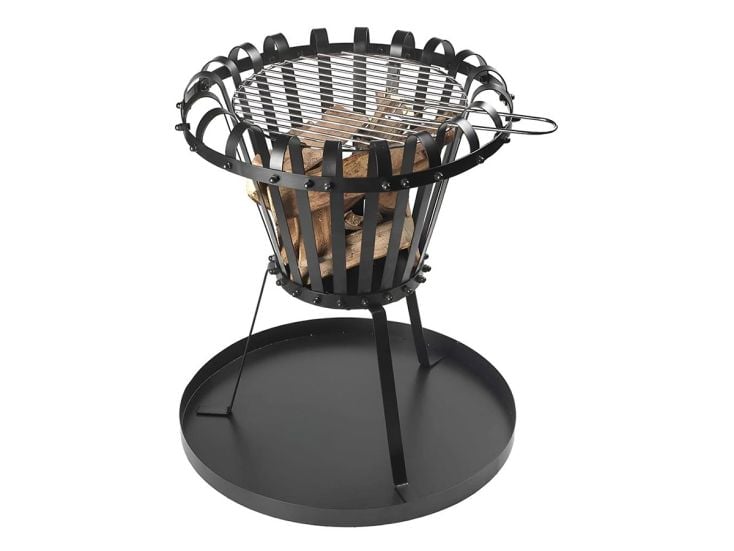 Perel diameter 50 cm vuurkorf met grillrooster
