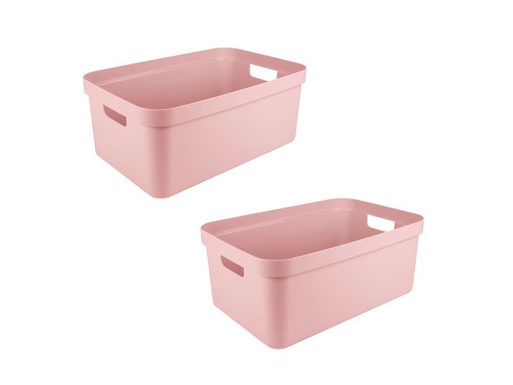 Sunware Sigma home set van 2 45L opbergbox - roze