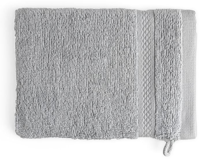 DoubleDry Hotel 16 x 21 cm set van 6 washandjes - grijs
