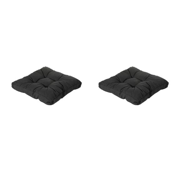 Madison Rib black Zitkussen - Set van 2