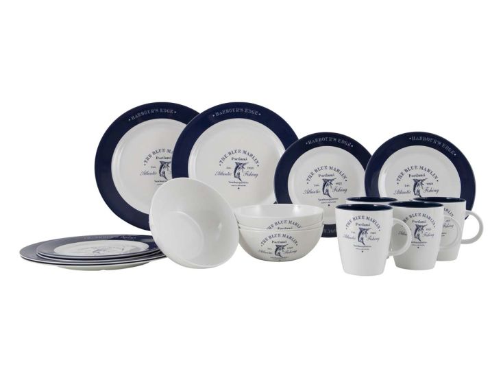 Gimex Marine Line Blue Marlin 16-delig serviesset