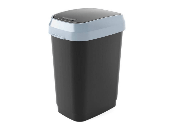 Kis Dual Swing M 25 liter prullenbak - Black/Grey