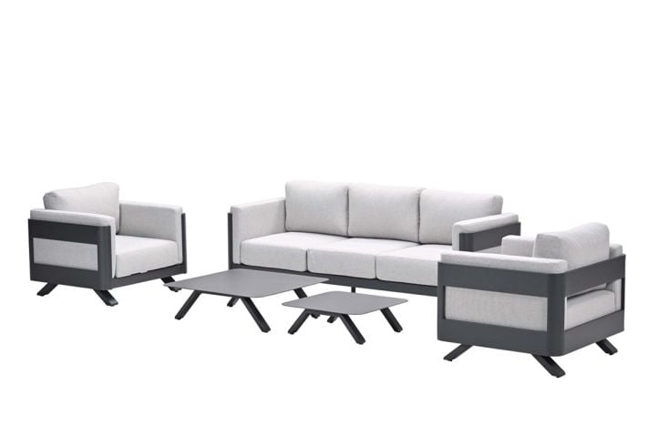 Garden Impressions Realdo 5-delige lounge sofa set - black
