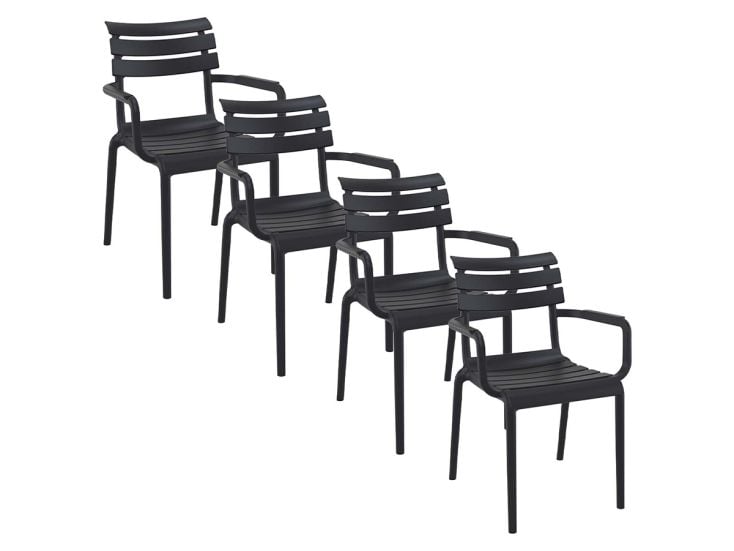 Garden Impressions Paris set van 4 tuinstoelen - Black