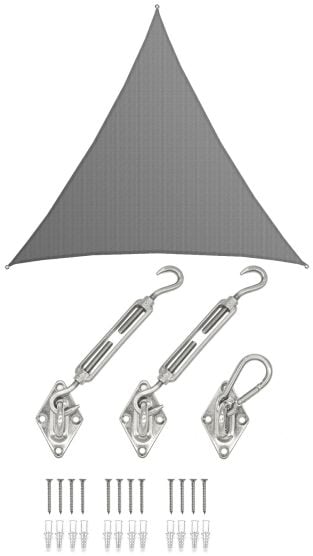 AMANKA 7 x 7 x 7 Luchtdoorlatend UV schaduwdoek - Grey