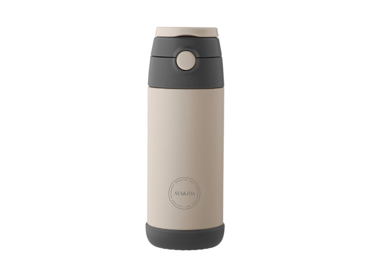 AYA&IDA 350 ml kids thermosfles met rietje - Cream