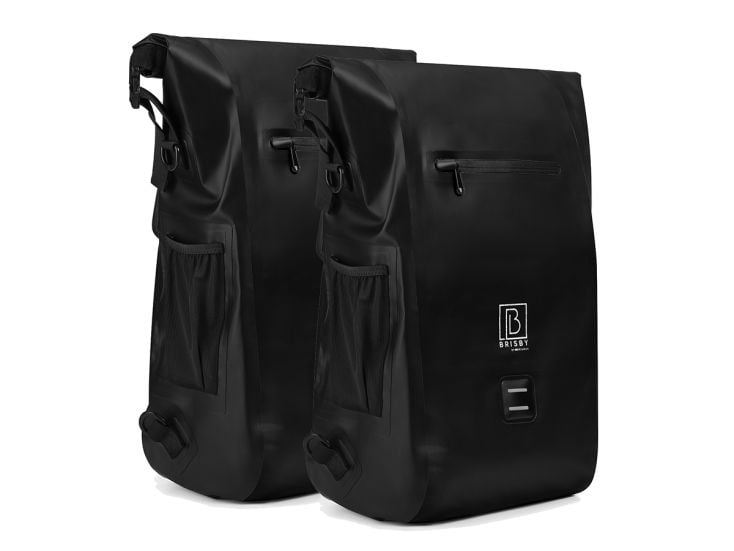 Brisby 3 in 1 waterdichte rolltop Black fietstas - Set van 2