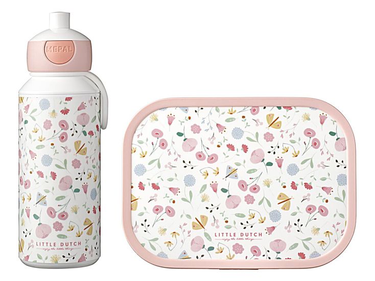 Mepal Campus pop-up fles met lunchbox - Flowers&butterflies