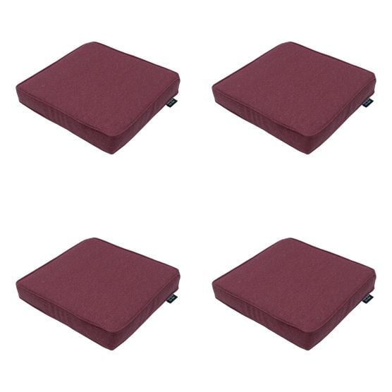Madison Bordeaux canvas eco+ Zitkussen - Set van 4