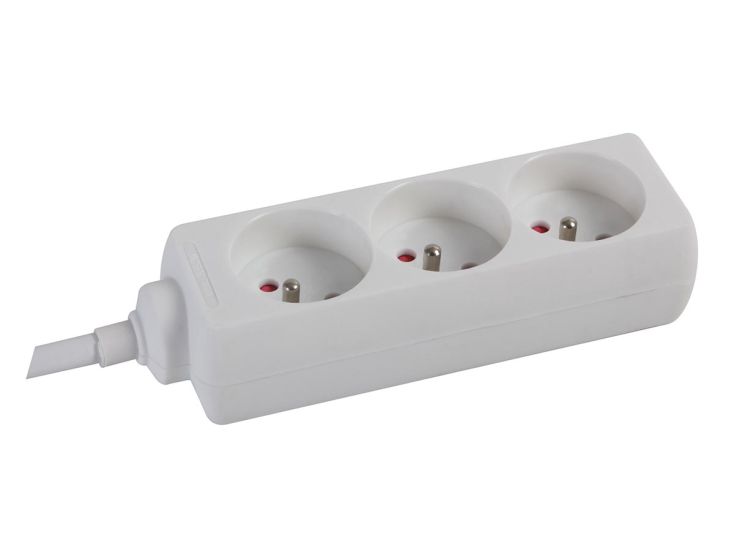 Perel EB3 3-voudige stekkerdoos - 1,5 meter