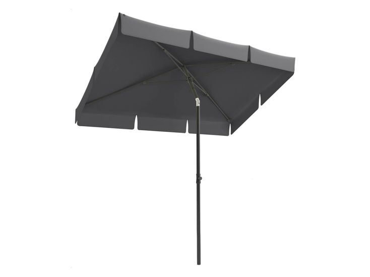 LifeGoods 200 x 125 cm parasol met hoes - Dark Grey