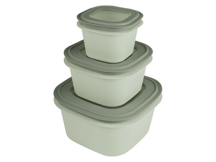 Sunware Sigma home 3-delige set vershoudbakjes - Green
