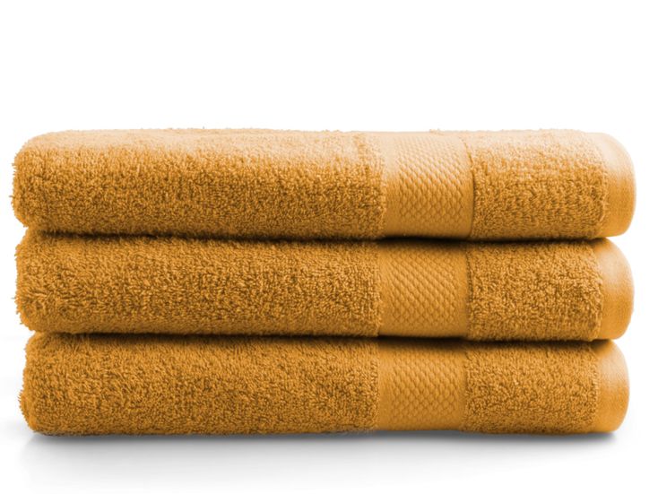 DoubleDry Hotel 70 x 140 cm set van 3 handdoeken - oker geel