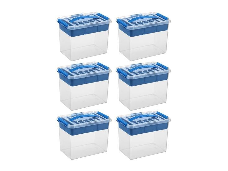 Sunware Q-line 9 Liter set van 6 opbergbox met inzet