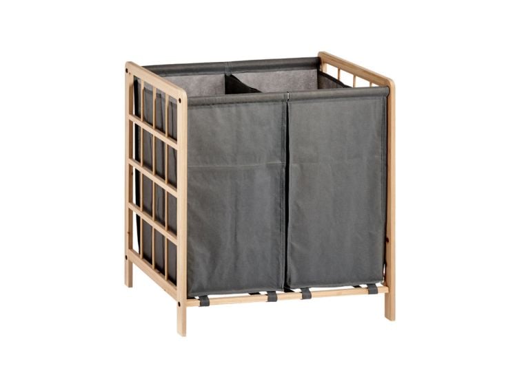 Marbeaux wasmand met 2 vakken - Grey
