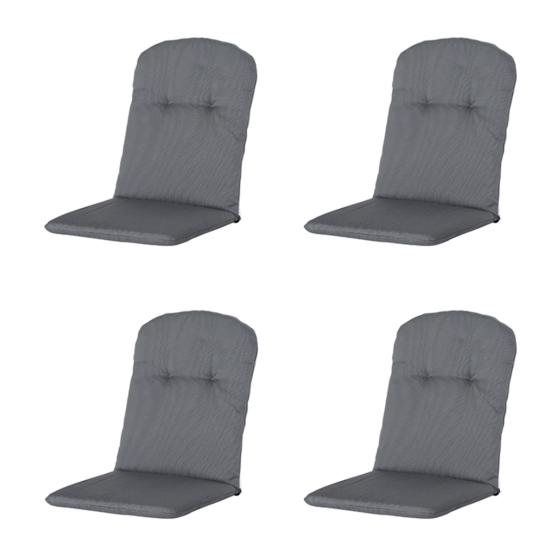 Madison Rib  Kuipstoelkussen - Set van 4