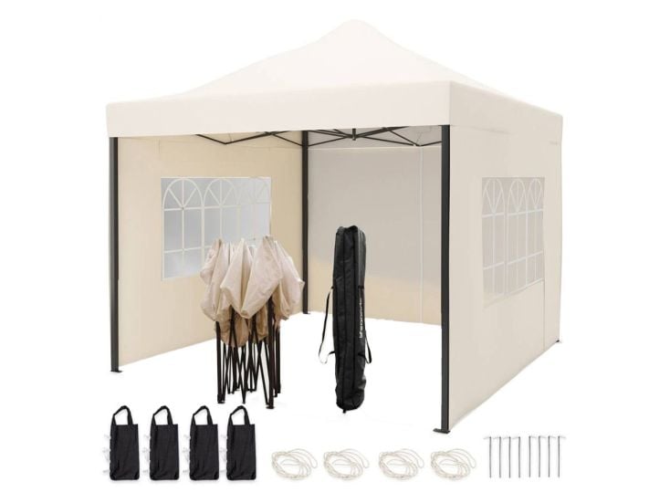 LifeGoods 3 x 3 meter partytent met zijwanden - Beige