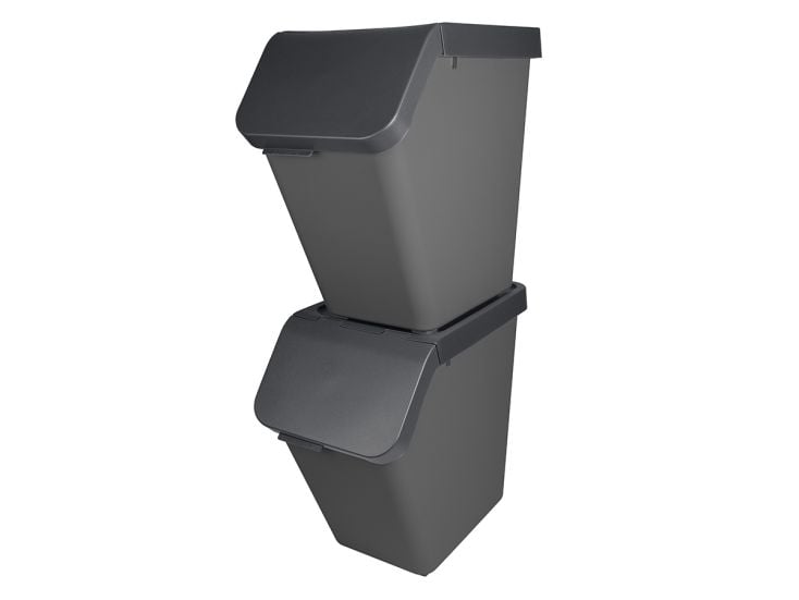 Sunware Sigma home 40 liter set van 2 prullenbakken - Anthracite