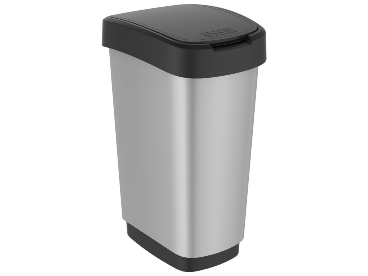Rotho Twist 25 liter afvalbak - Silver