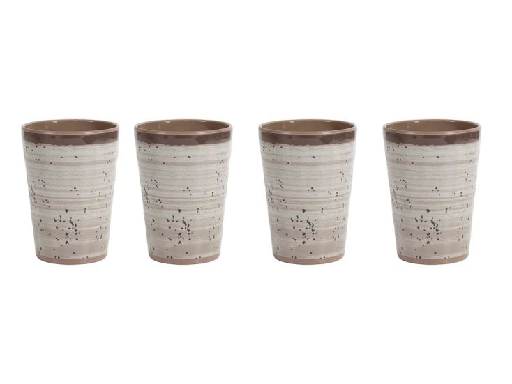 Bo-Camp Halo set van 4 melamine bekers - Beige