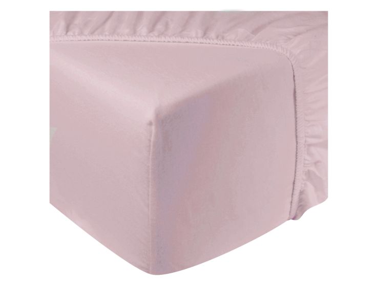 DoubleDry Flanel 90x200 cm hoeslaken - lichtroze
