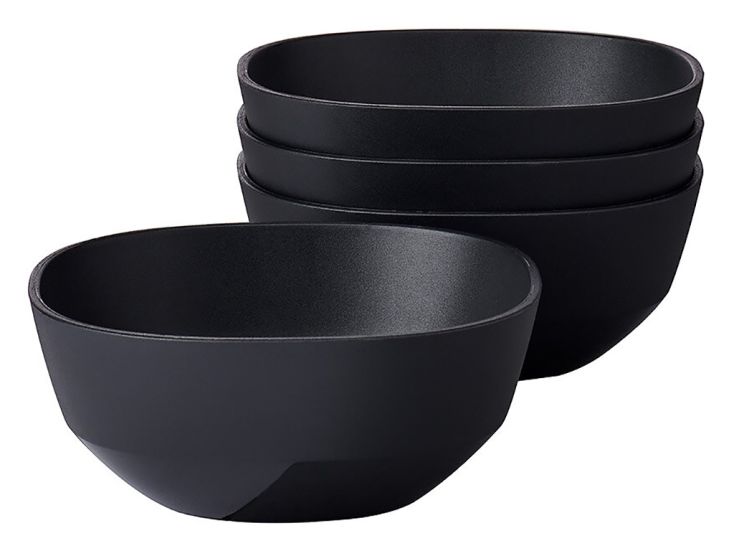 Mepal Silueta 250 ml set van 4 serveerschalen - Black