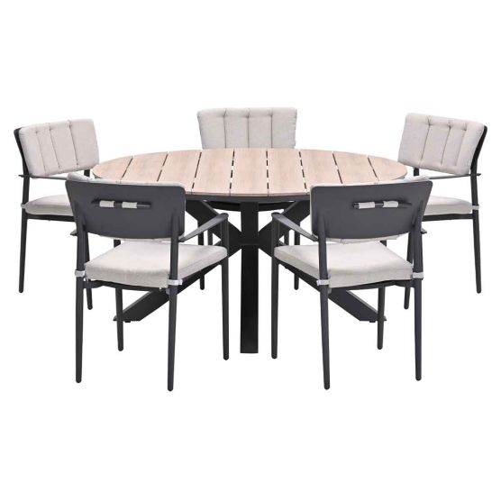 Garden Impressions Dane - Tulli - d. grijs - 6-delige tuinset