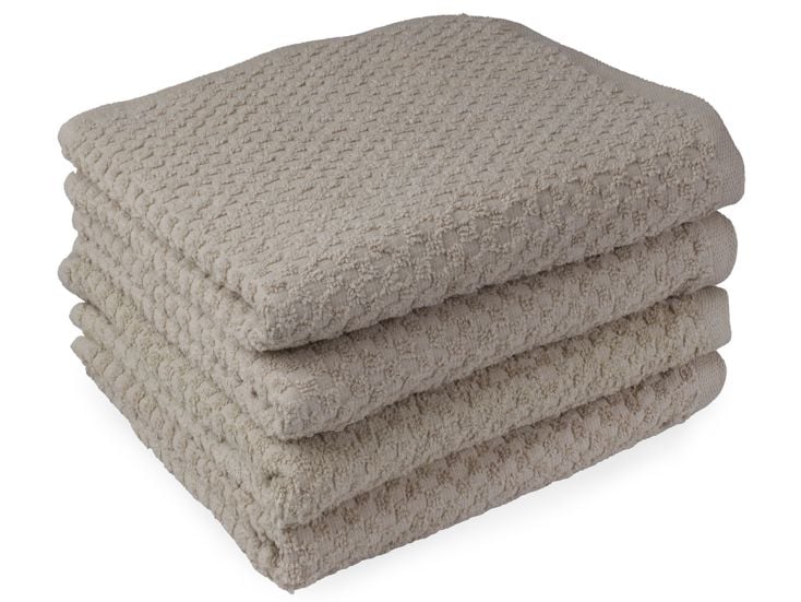 DoubleDry Popcorn 70 x 140 cm set van 3 handdoeken - taupe