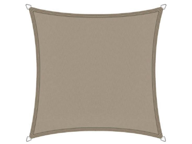 Buitenkado 2.5x2.5 taupe waterdicht schaduwdoek vierkant