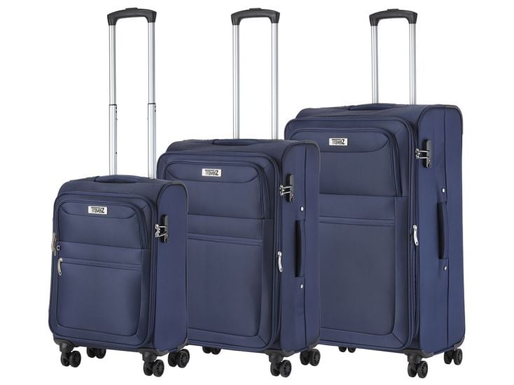 TravelZ Softspinner 3-delige TSA kofferset - Blue