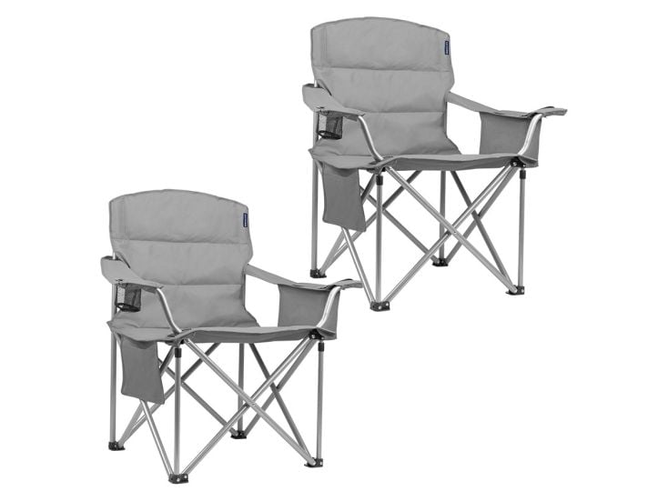TRVLMORE set van 2 XL vouwstoelen - Grey