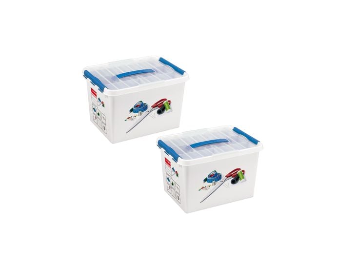 Sunware Q-line 22 liter naaidoos met inzet - Set van 2