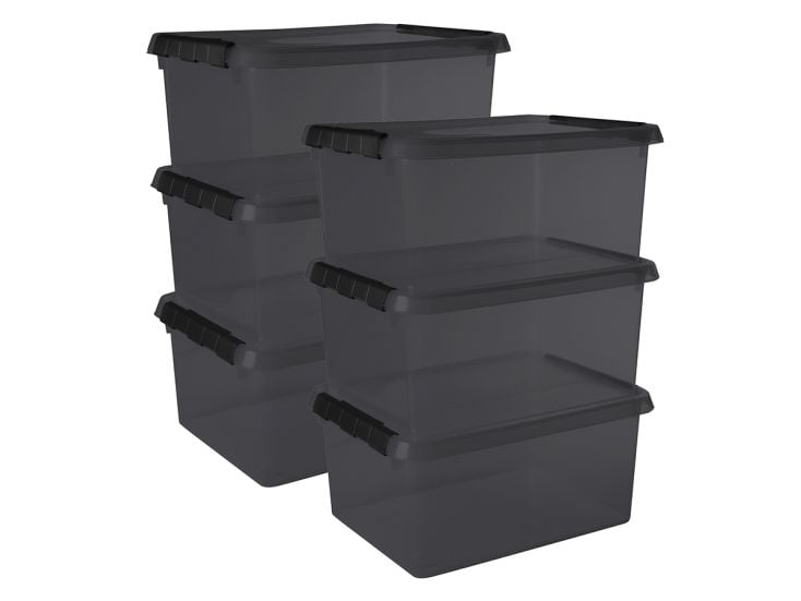 Sunware comfort Line set van 6 15L opbergbox - grijs