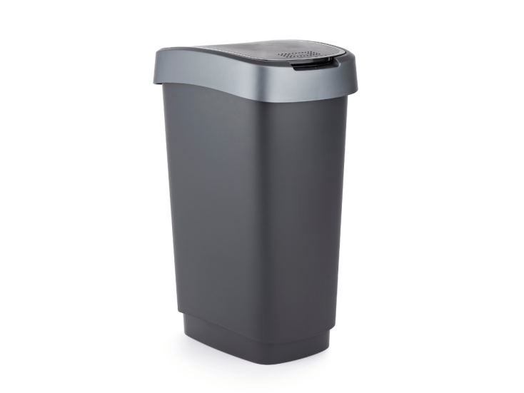 Rotho Twist 25 liter afvalbak - Black/Grey