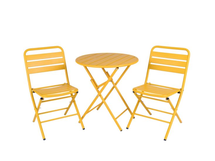 MaximaVida inklapbare ronde bistroset Max okergeel 70 cm- extra z