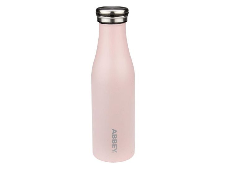 Abbey Camp dubbelwandige roze drinkfles