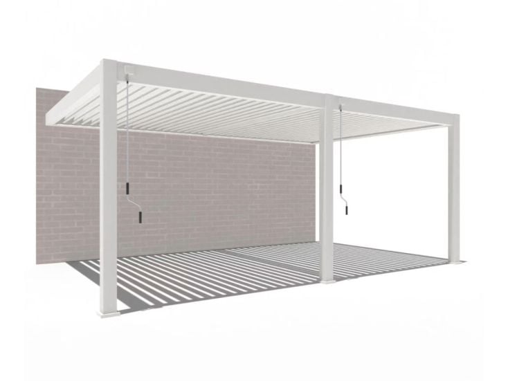 Orion Premium 400x600cm elektrische LED overkapping - wall