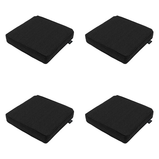 Madison Black canvas eco+ Zitkussen - Set van 4