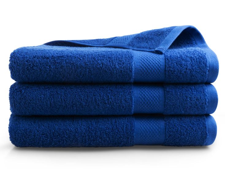 DoubleDry Hotel 70 x 140 cm set van 3 handdoeken - blauw