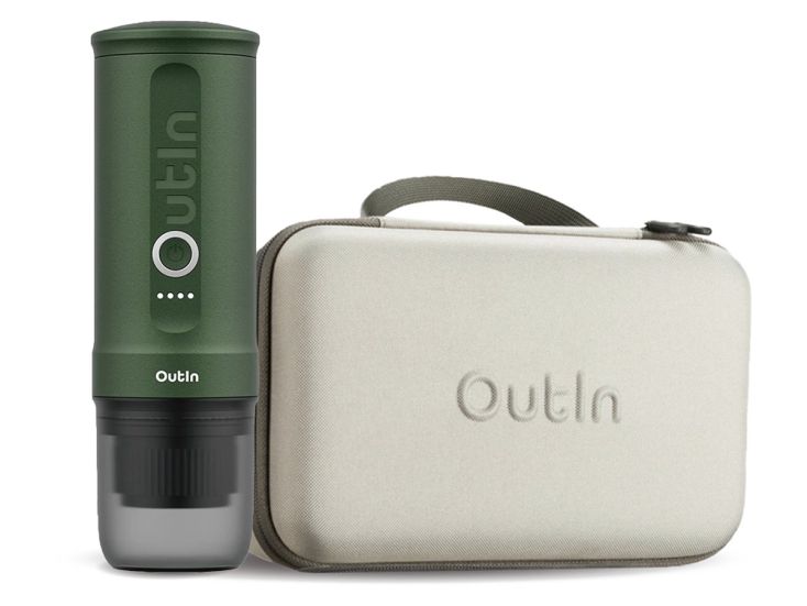 Outin Nano espresso machine met beschermkoffer - Dark Green