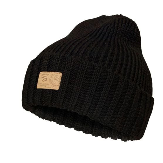Ivanhoe Ipsum rib gebreide wollen muts - Black