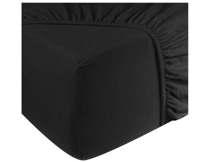 DoubleDry Jersey 90 x 200 cm hoeslaken - Black