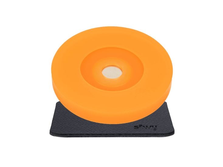Silwy steelglas magnetische condoom met pad - Orange