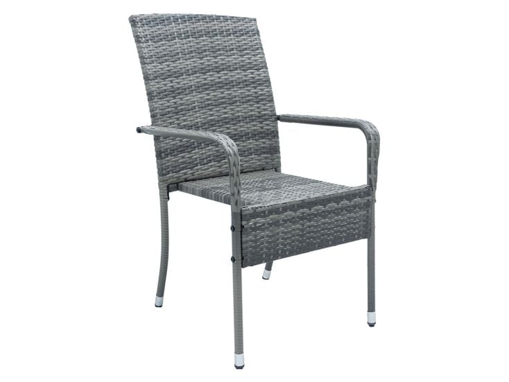 Jusky Yoro Polyrotan set van 4 tuinstoelen - Grey