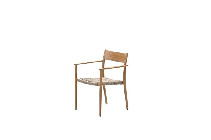 Richmond dining fauteuil -l. teak look-natural-merino sand