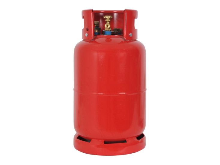 Badé stalen LPG tank met knie koppeling - 27 liter
