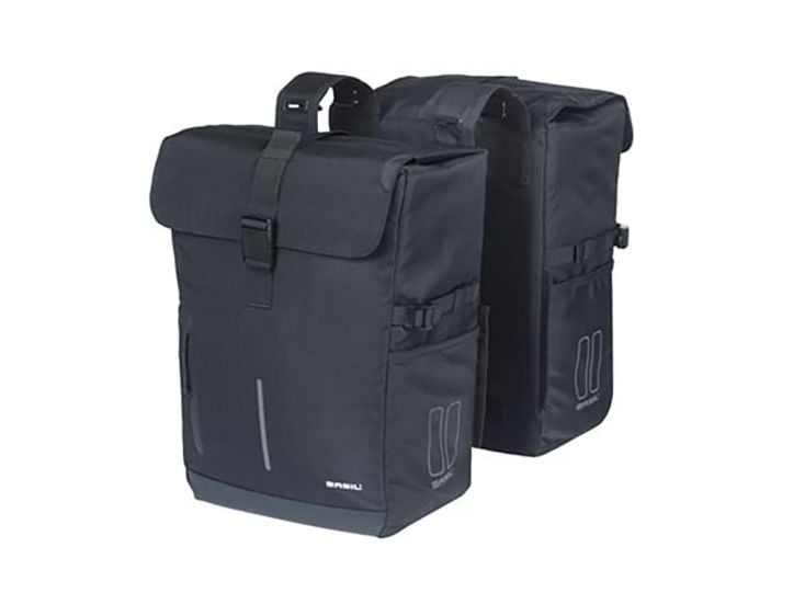 Basil Move dubbele fietstas 30 Liter - Black