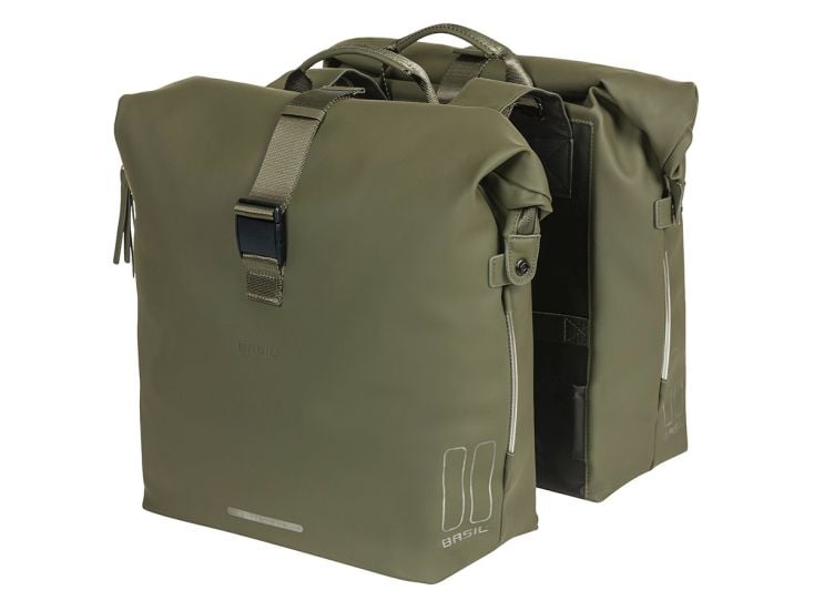 Basil SoHo Nordlicht dubbele fietstas - Olive Green