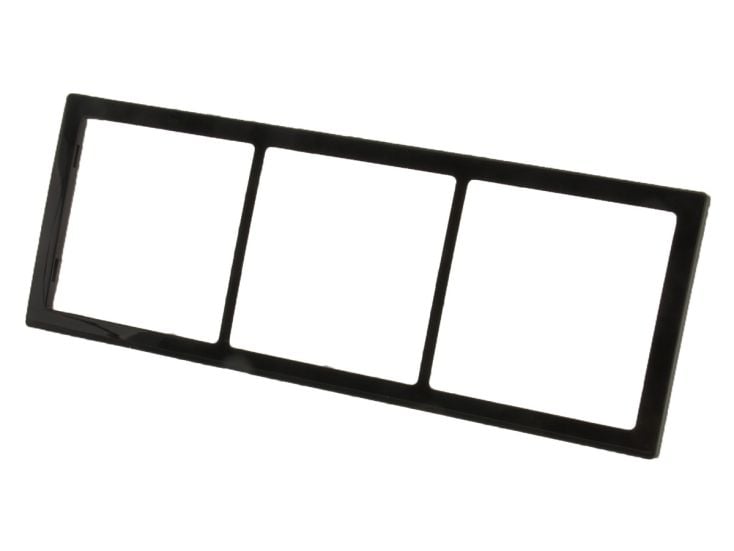BBA 3-vak afdekraam hoogglans - black